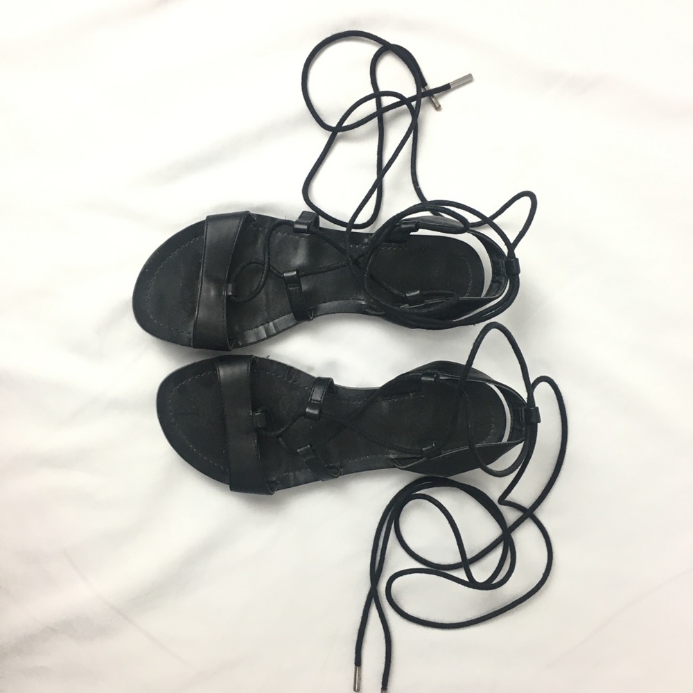 Black Gladiator Sandals